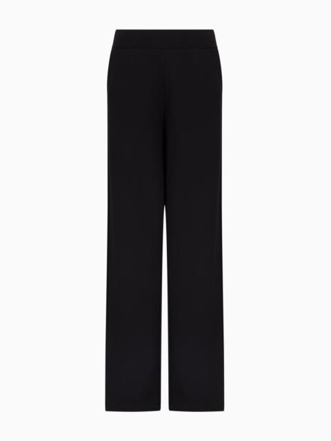 EMPORIO ARMANI ELASTICATED-WAIST TROUSERS MADE OF FRENCH TERRY