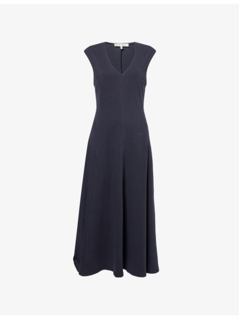 FRAME The Studio Flared Cotton Midi Dress