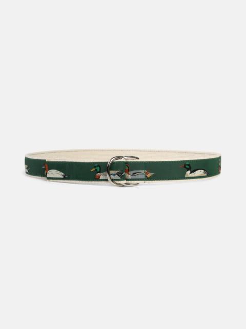 J. PRESS MADE-IN-USA DUCK MOTIF D RING BELT