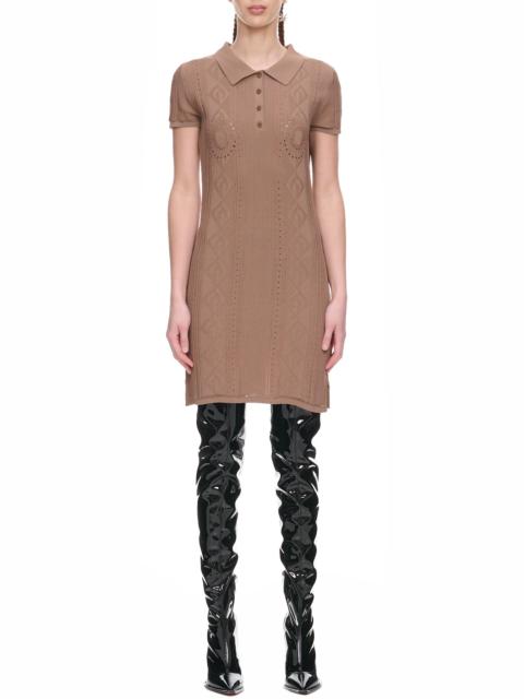 Marine Serre Pointelle Tennis Court Dress