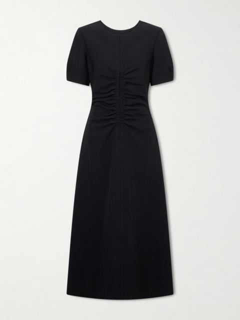 LA LIGNE Noemi Ruched Recycled Stretch-jersey Midi Dress
