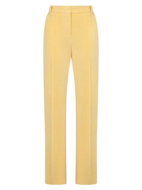STRAIGHT PANTS WITH ZIP ANKLE DETAIL VANILLA