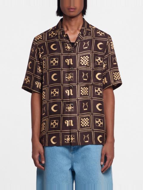 Nanushka Printed Silk-Twill Shirt
