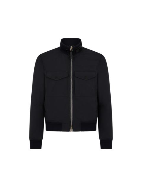 HAZED SILK KNITTED TRIM BLOUSON