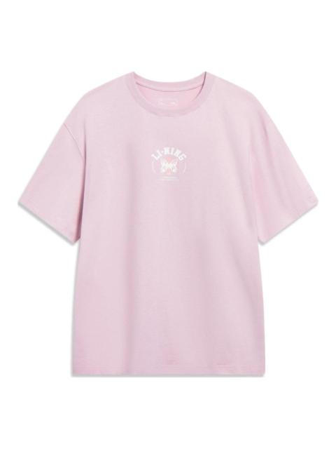 Li-Ning Li-Ning Chinese Culture Butterfly Graphic T-shirt 'Pink' AHST207-4