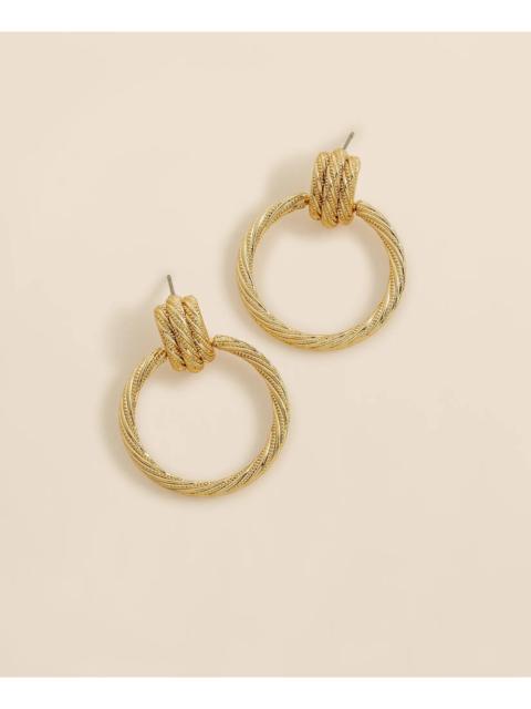 Brooks Brothers Vintage-Inspired Textured Door Knocker Hoop Earrings