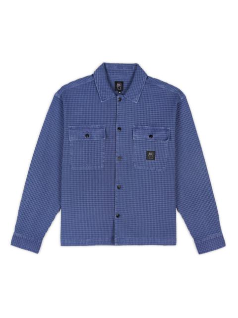 BRAIN DEAD Waffle Button Front Shirt - Blueberry