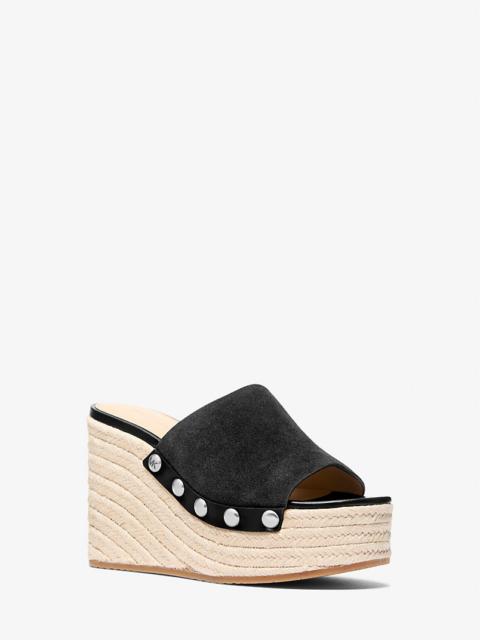 MICHAEL KORS Mayes Suede Wedge Sandal