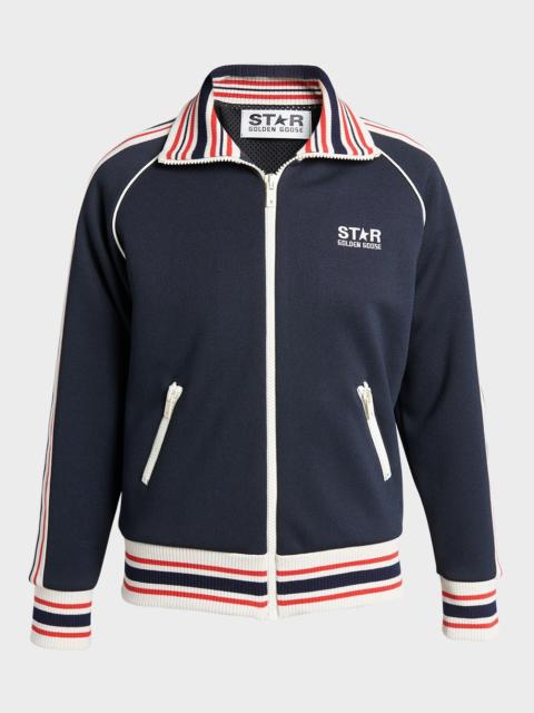 Golden Goose Star Zip-Front Raglan Track Jacket