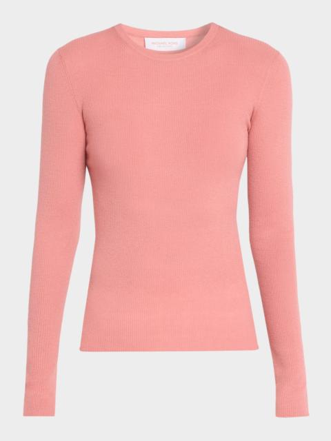 MICHAEL KORS COLLECTION Hutton Ribbed Crewneck Cashmere Pullover