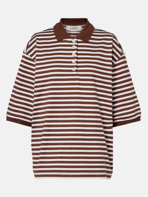 RÓHE Striped oversized cotton polo shirt