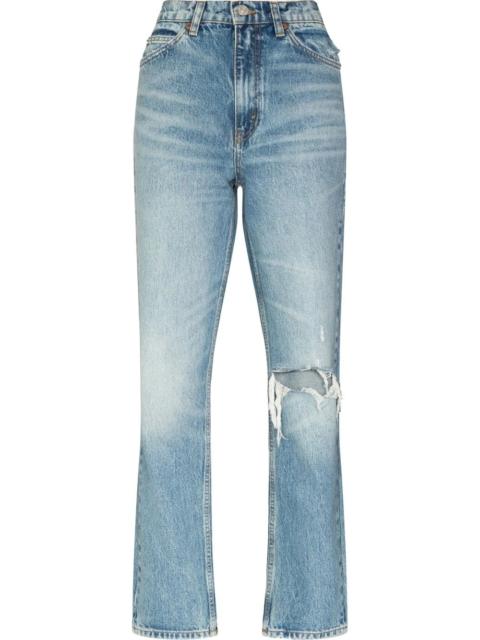 RE/DONE '70s ripped-knee straight-leg jeans