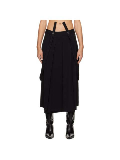 Song for the Mute Black Pleated Midi Skirt