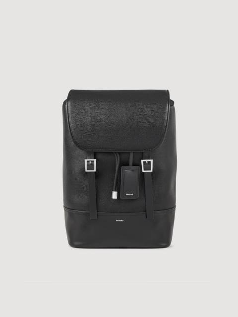 Sandro Canvas and leather backpack