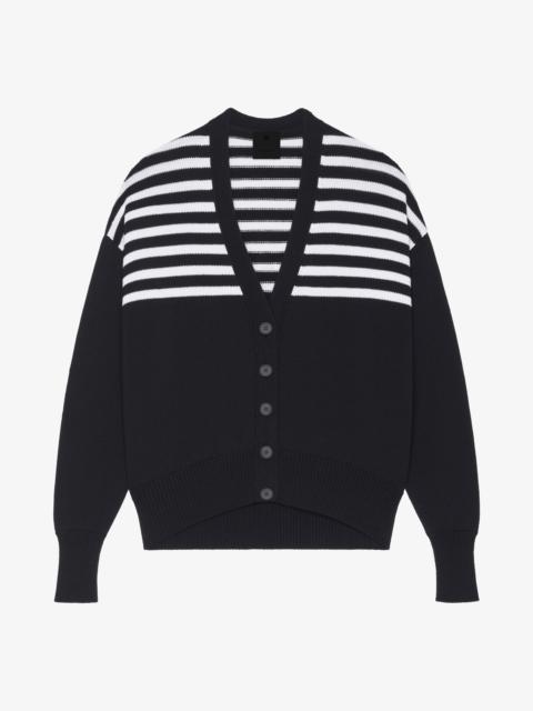 Givenchy 4G CARDIGAN IN COTTON WITH STRIPES