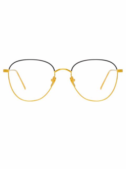 THE RAIF | SQUARE OPTICAL FRAME IN YELLOW GOLD (C24)
