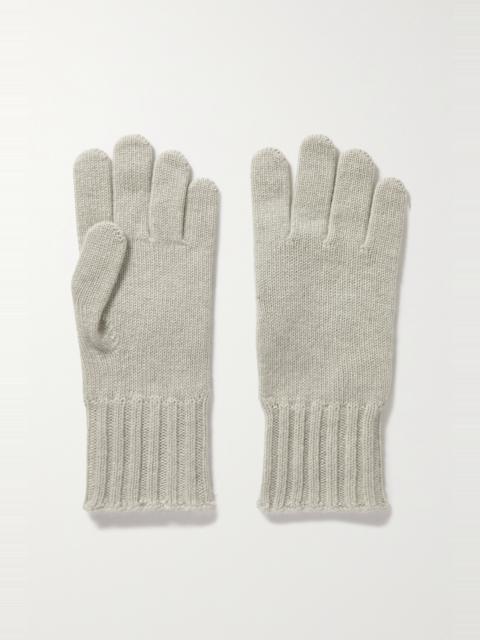 Sequin-embellished cashmere-blend gloves