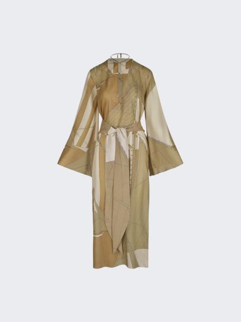 Johanna Ortiz Aqua Cruiser Tunic Dress Sand And Ecru