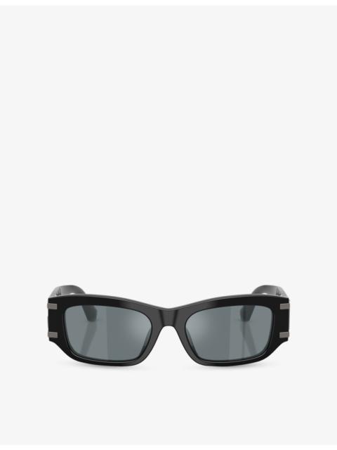 Dolce & Gabbana DG4564 Rectangular-Frame Acetate Sunglasses