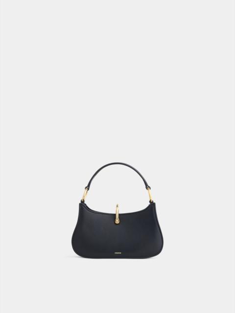 rabanne MICRO RING BLACK LEATHER BAG
