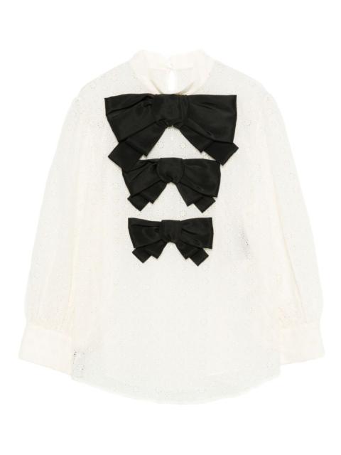 Valentino Daisy bow blouse