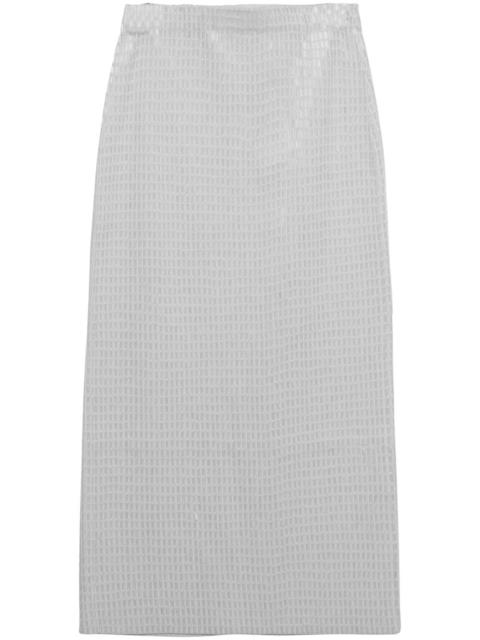 SIMKHAI Ellison bead-embellished midi skirt