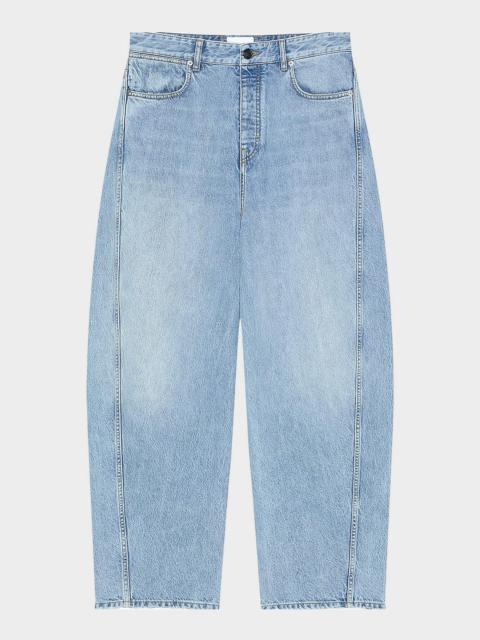 Givenchy Men's Stone-Washed Barrel-Leg Jeans
