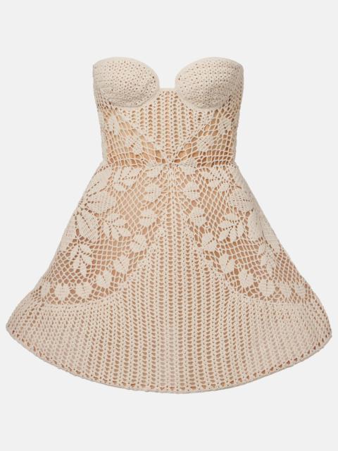 MAGDA BUTRYM Crochet cotton bustier dress
