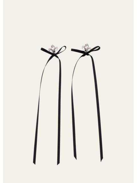 Simone Rocha Victorian Bow Ribbon Stud Earrings