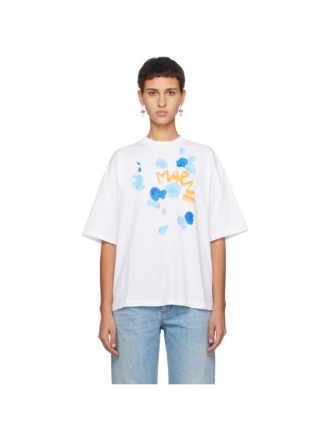 Marni White Dripping T-Shirt