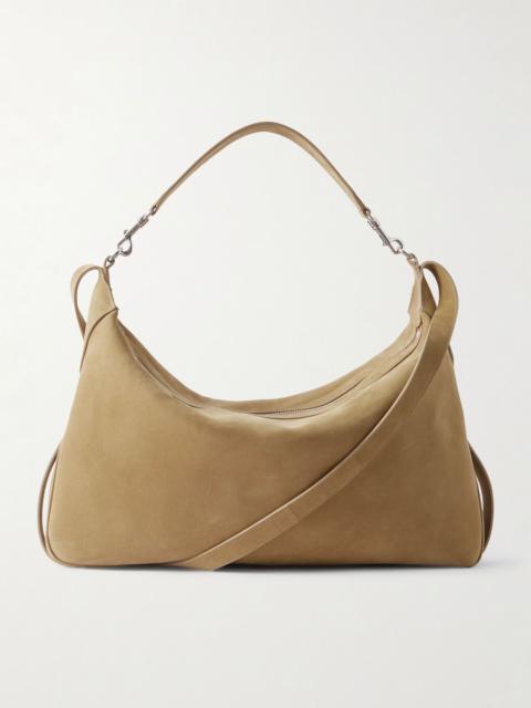 CELINE Romy Large Textured-Nubuck Messenger Bag Brown