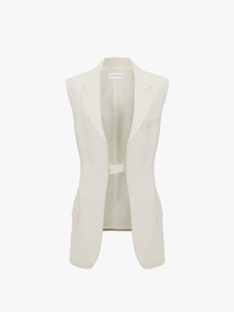国内発送★VICTORIA BECKHAM★Sleeveless ジャケット Victoria Beckham Sleeveless Jacket In Off White | REVERSIBLE