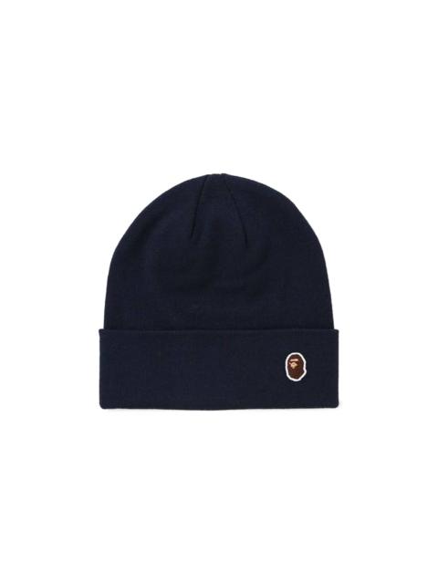 A BATHING APE® BAPE Ape Head One Point Knit Cap 'Navy'