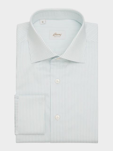 Brioni Men's Cotton Bengal Stripe Dress Shirt