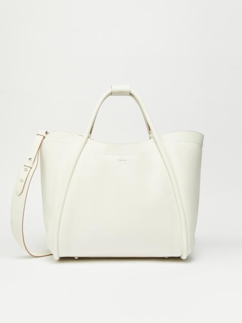 Max Mara DRUMMEDMARINEM Medium leather Marine bag
