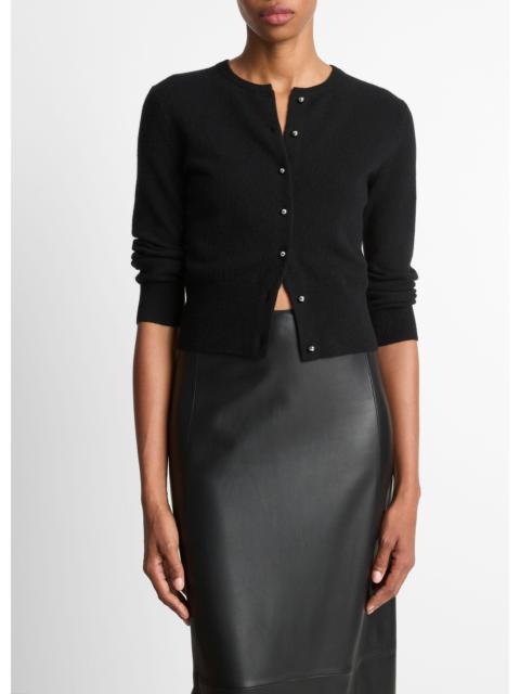 Vince Metal-Button Wool & Cashmere-Blend Cardigan