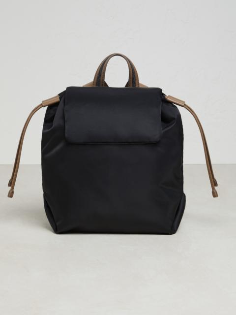 Brunello Cucinelli Nylon backpack with monili
