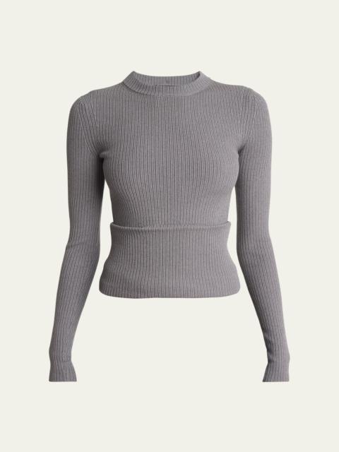 Alysaa Ribbed Wool Sweater