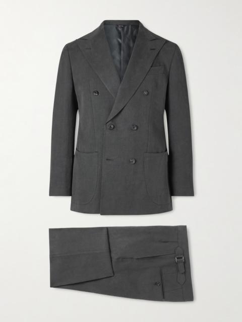 THOM SWEENEY Double-Breasted Linen Suit