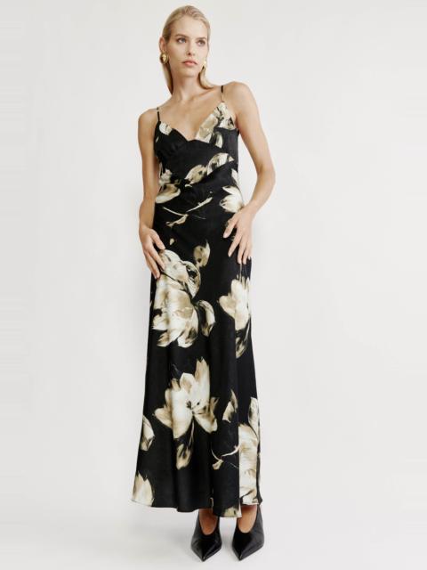 BARDOT Capri Printed Slip Dress In Black Floral