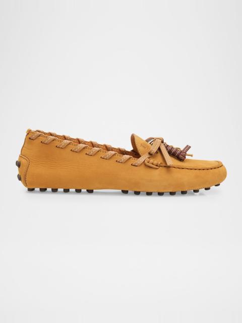Tod's Gommino Whipstitch Suede Driver Loafers