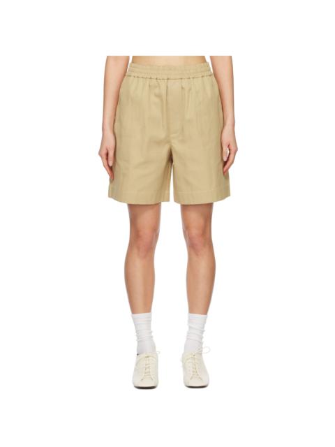 ARCH THE Beige Half Band Shorts