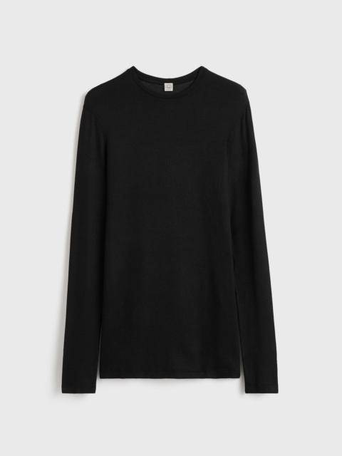 TOTEME Long-sleeve jersey top black