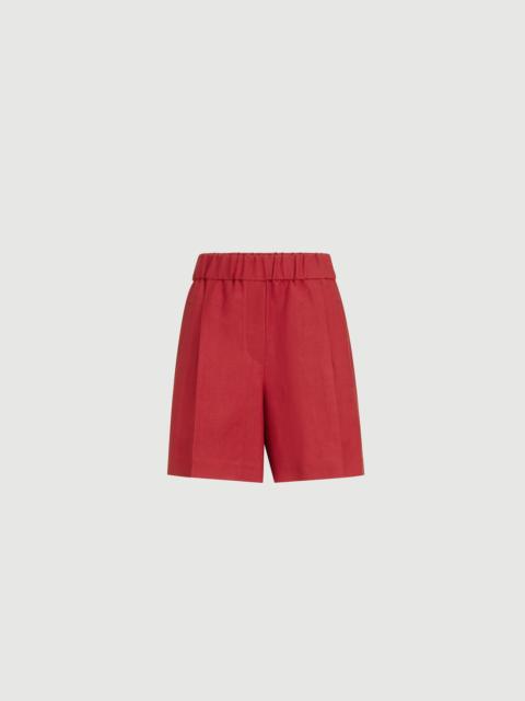 Brunello Cucinelli Viscose and linen fluid twill baggy shorts