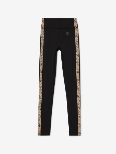 Burberry Check Trim Stretch Nylon Leggings