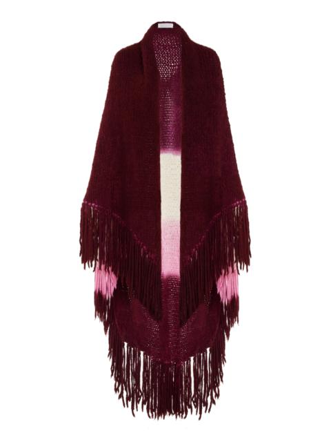 GABRIELA HEARST Lauren Dip Dye Wrap in Bordeaux Multi Welfat Cashmere