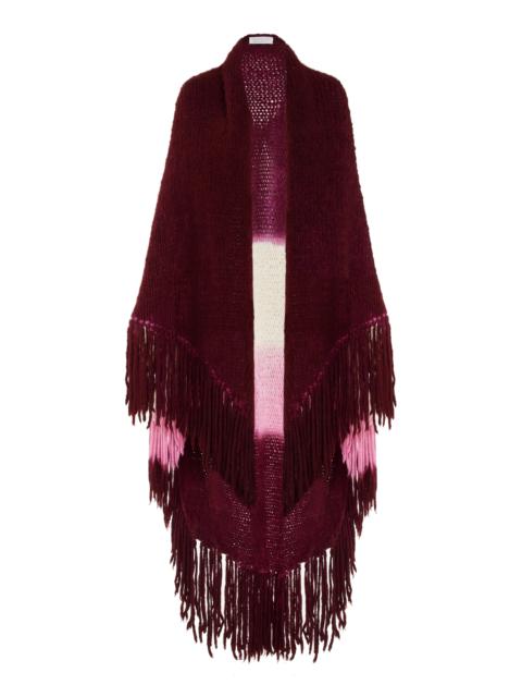 Lauren Dip Dye Wrap in Bordeaux Multi Welfat Cashmere