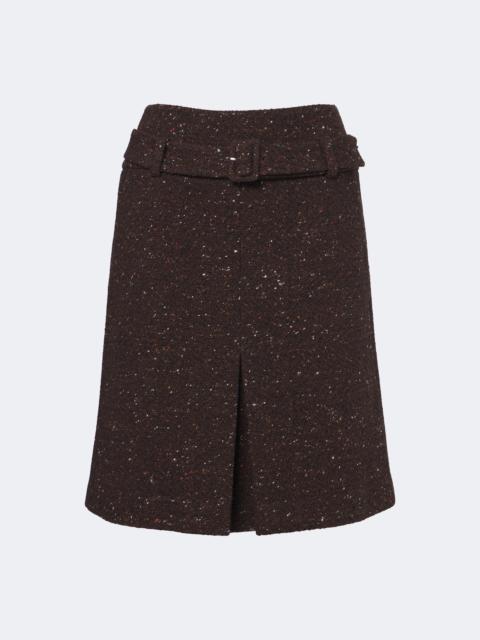 SHUSHU/TONG Belted wool-blend miniskirt