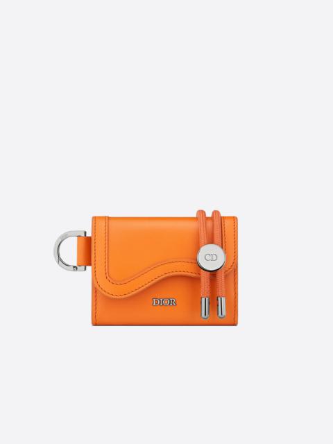 Dior Saddle Card Holder with Shoulder Strap