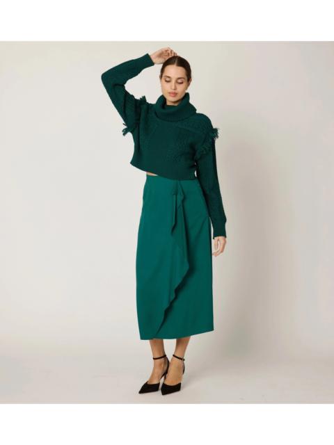 Cleobella REGINA MIDI SKIRT | FOREST GREEN